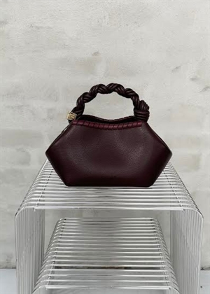 Bou small tressé bag Bitter Chocolate C2100052 Ganni 